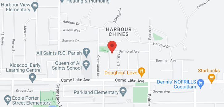 map of 1532 BALMORAL AVENUE